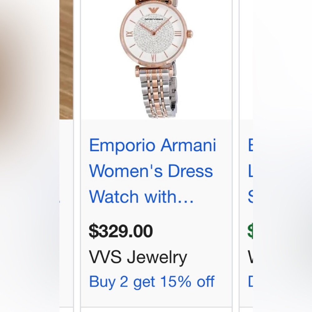 EMPORIO ARMATI BRACELET 2 Tone watch! Absolutely Stunning!⌚️⌚️⌚️